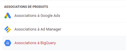 Associations BigQuery